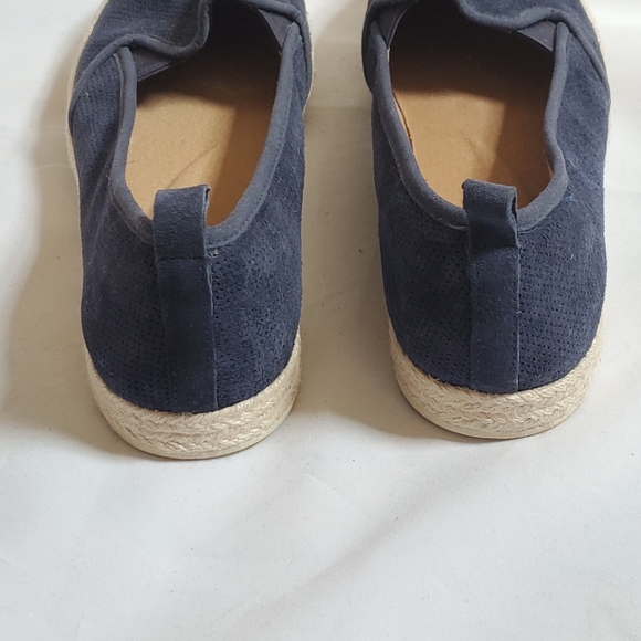 Clarks Azella Major Suede Navy Flat Loafer Shoes - Picture 5 of 9